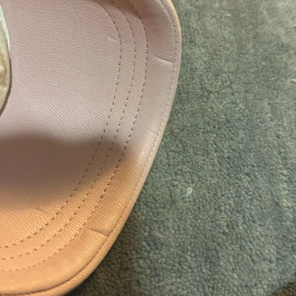 Light Pink Faux Leather Baseball Cap - Adjustable - Women's Hat - HAT ATTACK